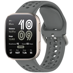 Enhanced Silicone Sport Band for Smartwatch - Breathable Strap Accessory (Space gray)