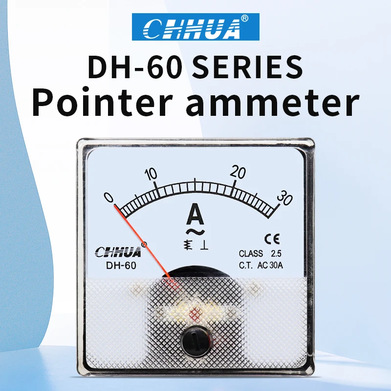 

DH-60 AC Ammeter Analog Current Meter,1A 2A 3A 5A 10A 15A 20A 30A 50A 30/5 50/5 etc,factory direct selling