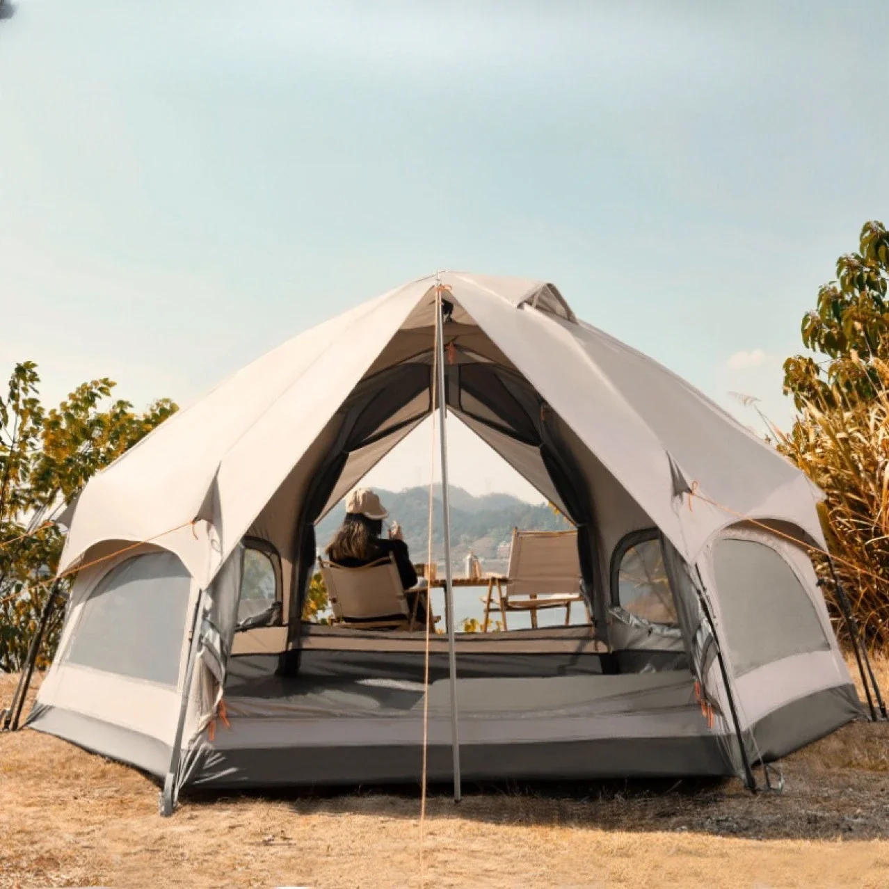 

Camping tent automatic big nt double outdoor camping tet automatic mushroom