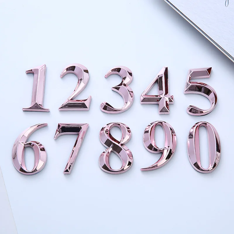 1ks 3D poštovní schránky cifra talíř 0-9 sebe lepidlo dveře čísel ulice adresovat čísel nálepky pro dr. house, apartmá, úřad hotel