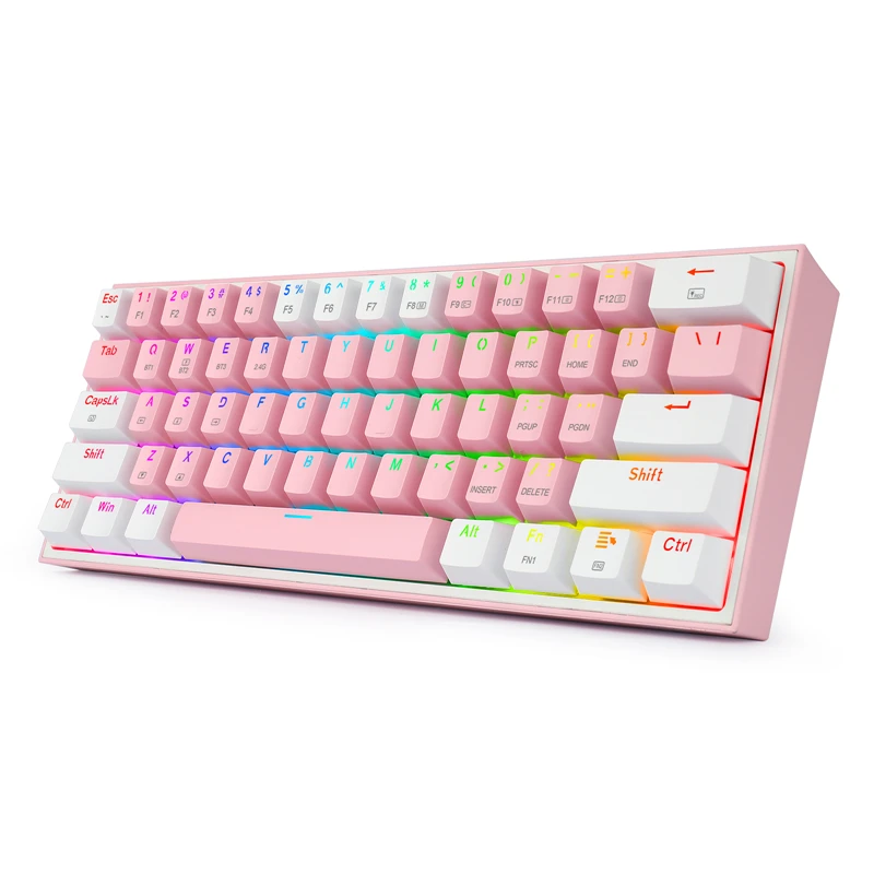 Redragon 60%-メカニカルキーボード,ワイヤレス,Bluetooth,3つの