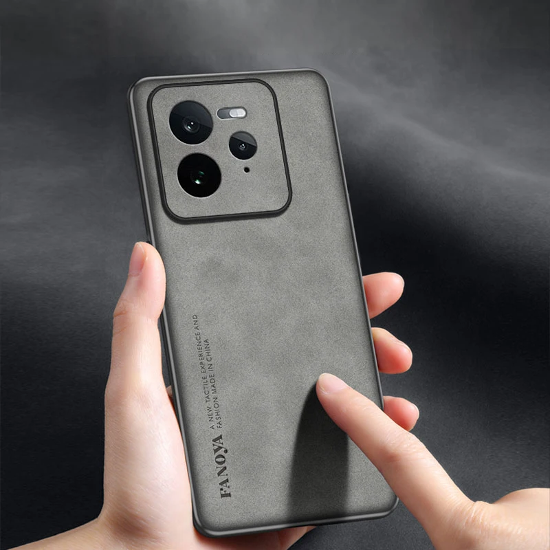 Premium Shockproof Matte Leather Case with Soft Skin Feel