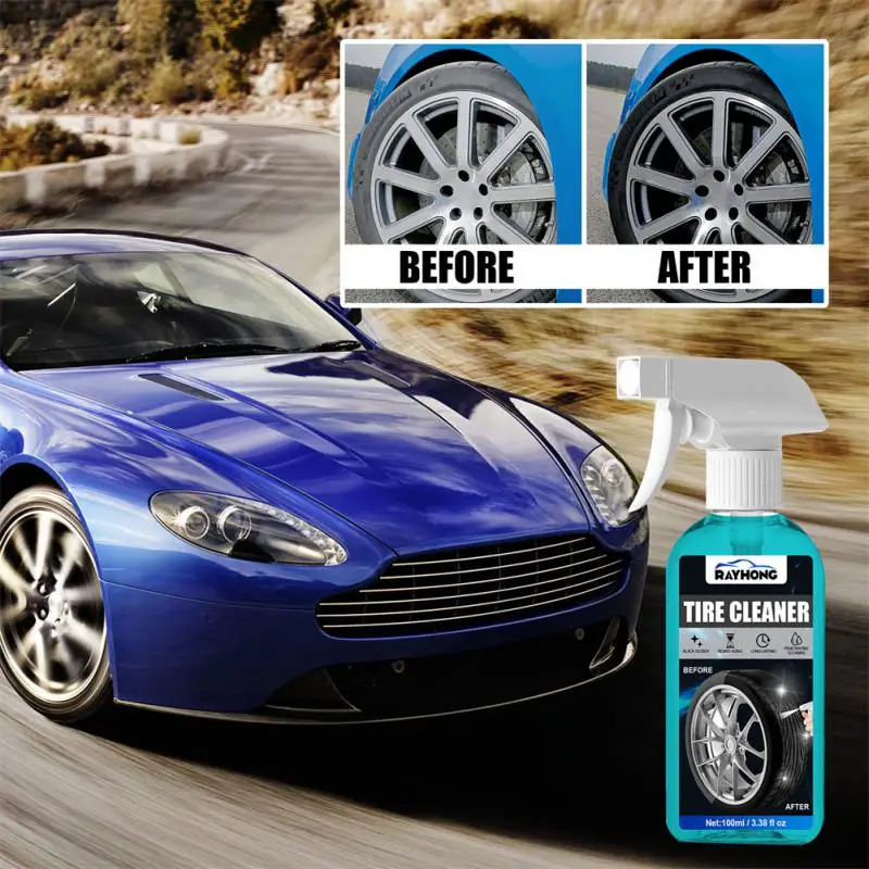 Tire Rim Cleaning Tool Universal Wheel Cleaner 100ml Portable Tire Retreading Spray