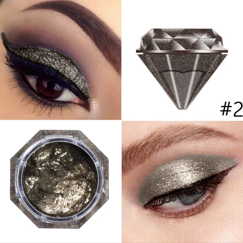 6 Colors Diamond Liquid Eye Shadow Glitter Eyeshadow Pallete Waterproof Long Lasting Pearlescent Metallic Pigments Eyeshadow eye shadow eye shadow plate