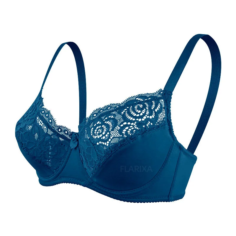 Flarixa Sexy Lace Bra for Women Plus Size Push Up Bra With