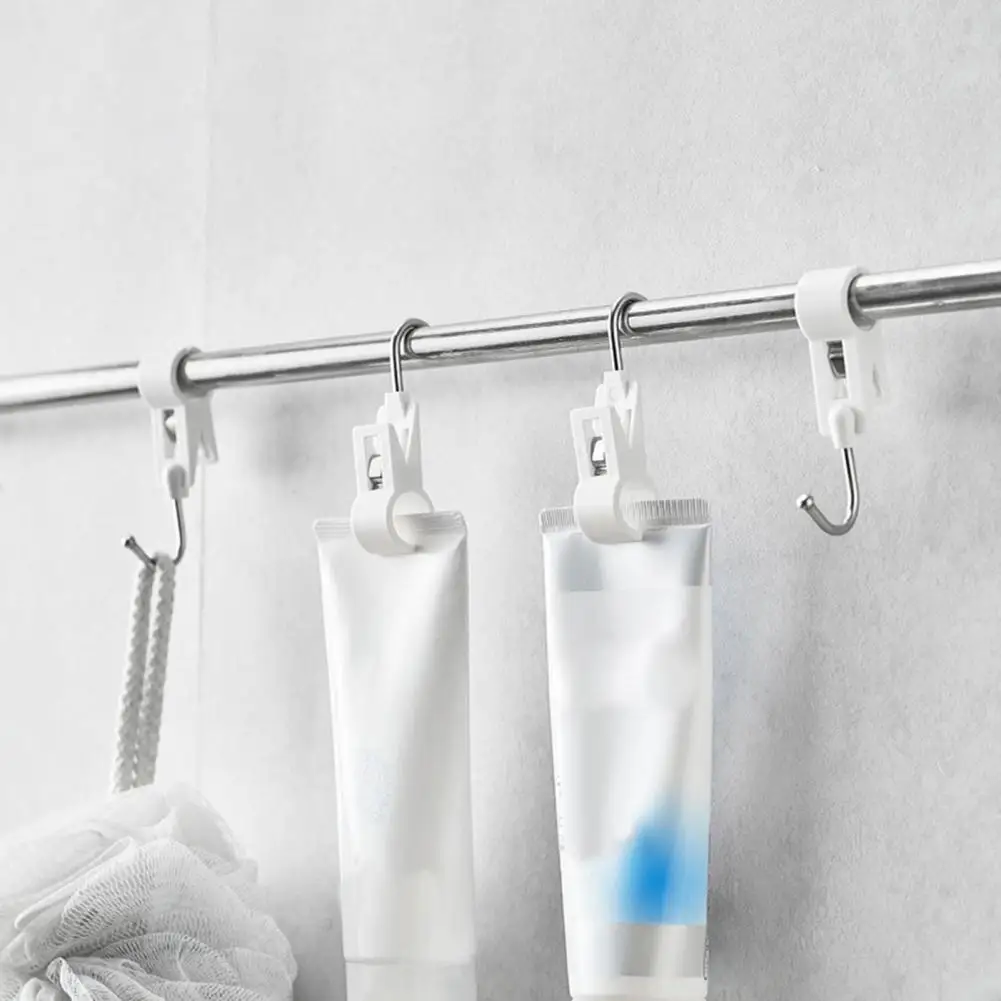 3Pcs/Set S-shaped Hook Punch Free Space-saving Stainless Steel Handrail Towel Hanging Clip Hook Household Supplies