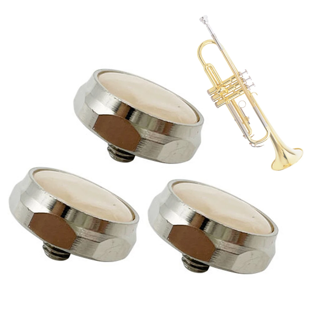 Description Picture 4 of item3PCS Trumpet Finger Buttons For Eb Mica Buttons Snap Piston Buckle For Baritone Trumpet Musical Instruments Brass Accessories