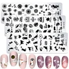 Cartoon Animals Nail Art Stamping Plates Rose Cats Butterfly Dandelion Image Printing Stencils Nail Stamp Templates Nail Tool 1