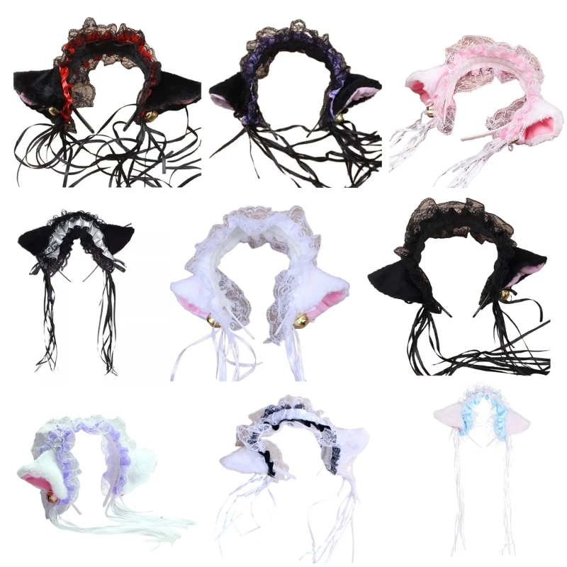 

Lovely Headband Cat Ear Shape Hair Hoop with Bells for Halloween Cosplay Decor Dropshipping