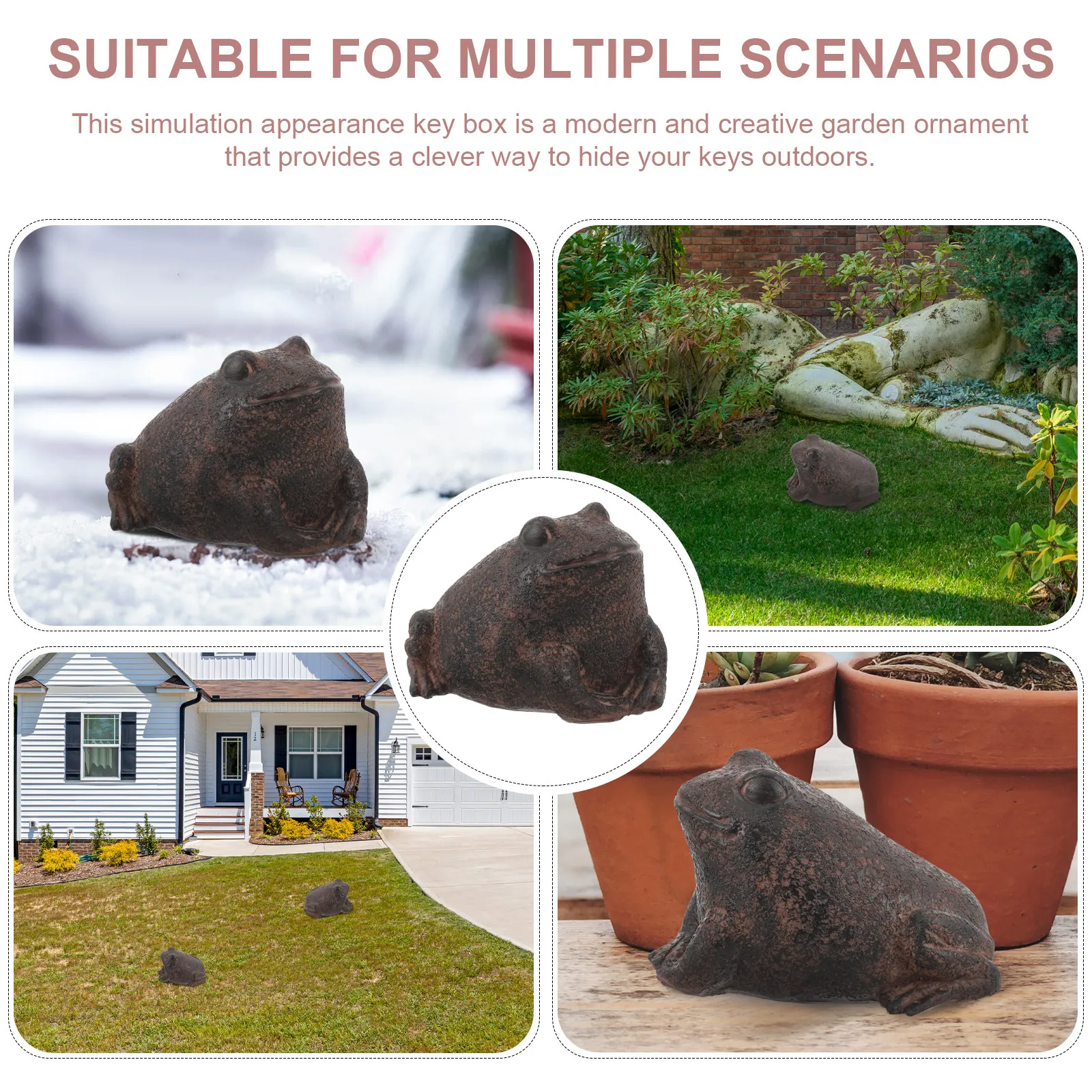 시뮬레이션된 외관의 열쇠 보관함 정원용 레진 야외 숨김함 마당 가짜 모양 보관 케이스 정원용 가짜 외관