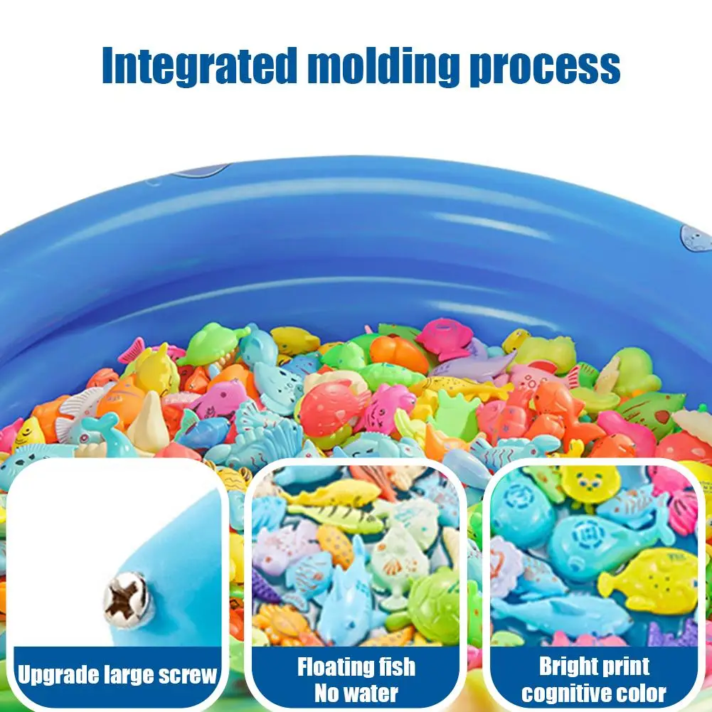 Kids Fishing Toy Set Play Water Toys for Kids Magnetic Rod and Fish Indoor Outdoor Leisure Entertainment Games for Children Toy - 6