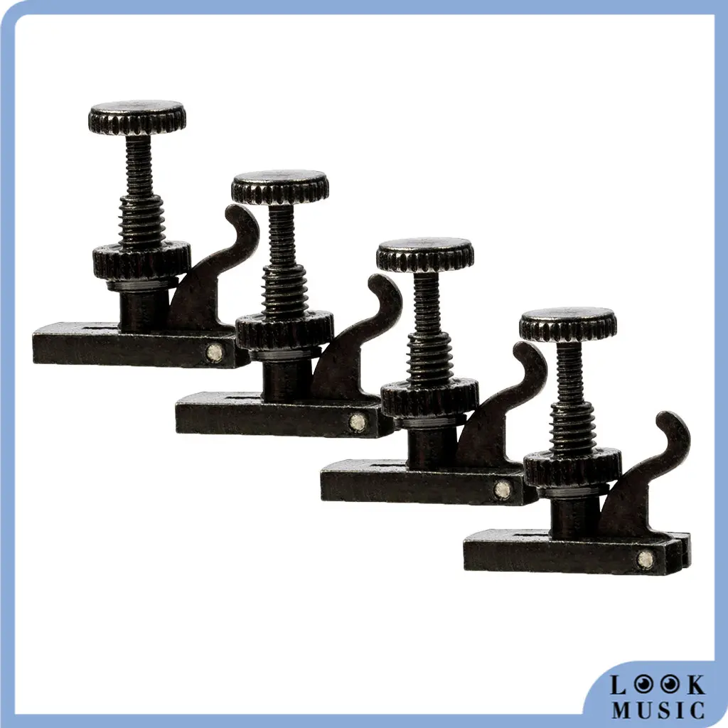 

4 Pcs British Style 4/4 Violin String Adjuster Fine Tuner Violin Parts Fiddle Fine Tuner Hill Style Fine Tuner Violin Tailpiece