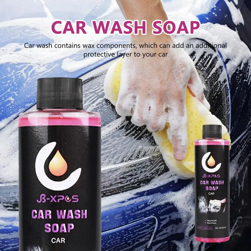 

Car Wash Shampoo 200ml Super Foam Paint Detailing Wax Scratch Free High Concentration Automotive Shampoo Car Wash Supplies
