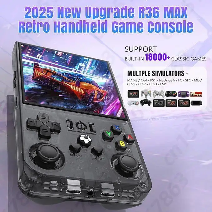 【在庫処分】4.0インチ (128G) R36 MAX 5色展開！ レトロハンド R36 Max Retro Pocket Game Consoles 4.0Inch IPS Screen Linux