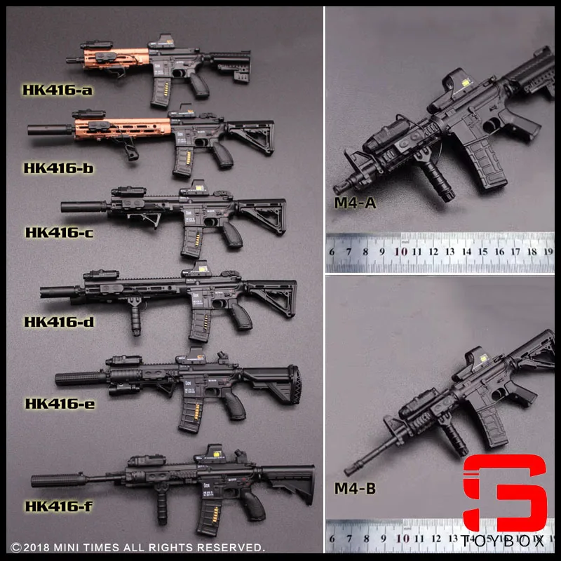 

MINITIMES HK416 Series M4 Series 1/6 Scale Rifle Gun Weapon Model Toys For 12" Action Figure Accessories Collections DIY