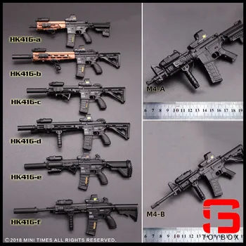 In Stock MINITIMES HK416 Series M4 Series 1/6 Scale Rifle Gun Weapon Model Toys For 12" Action Figure Accessories Collections