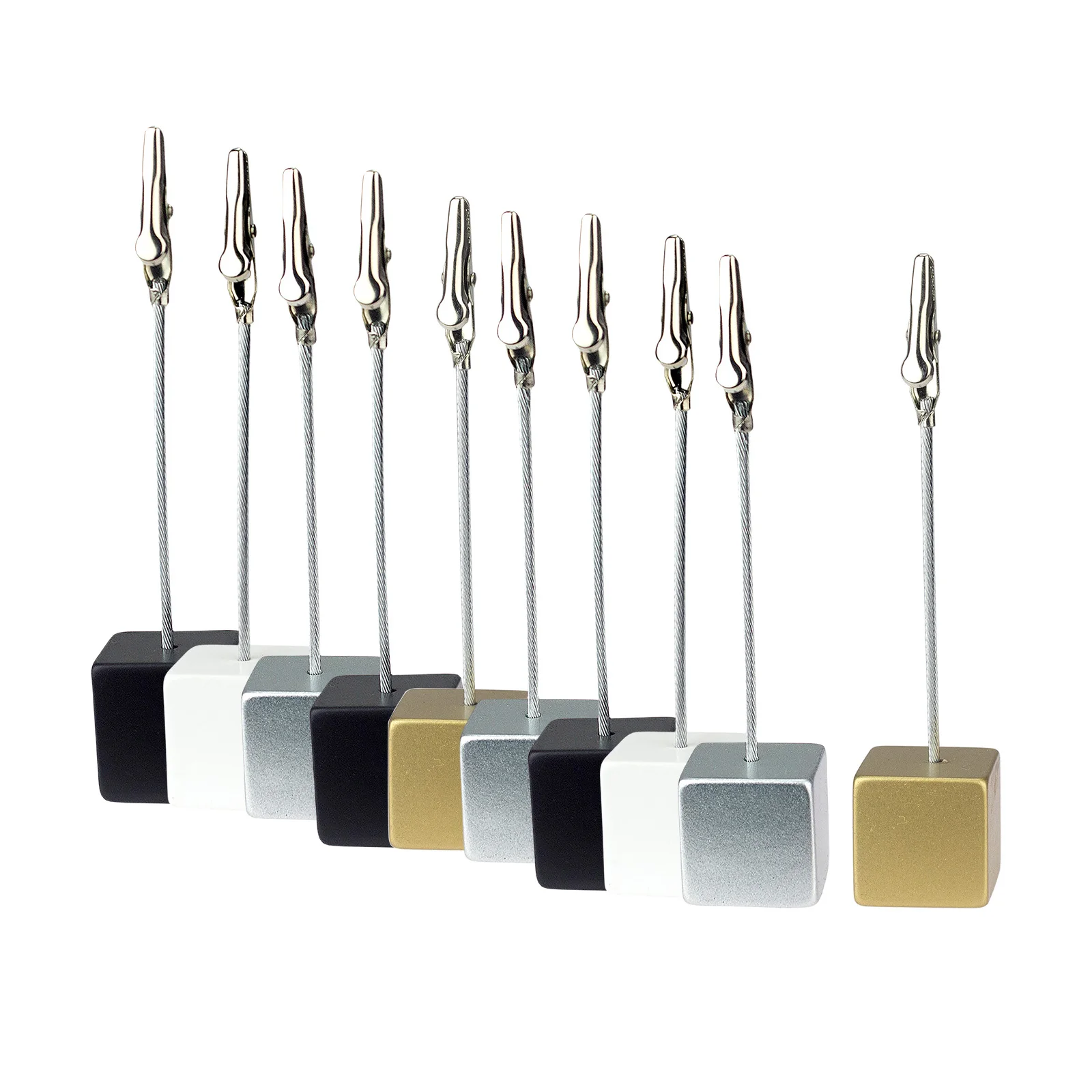Cube Stand Photo Holders Resin Base Memo Note Clips Table Wedding Place Card Clamp 10pcs memo holders