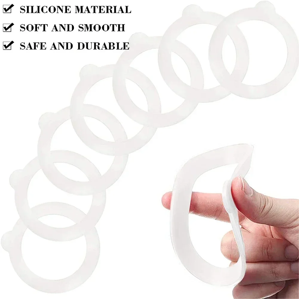 10pcs Silicone Jar Gaskets Replacement Airtight Rubber O Rings Leak-proof For Food Storage Sealing Lids Glass Can Masons Jars