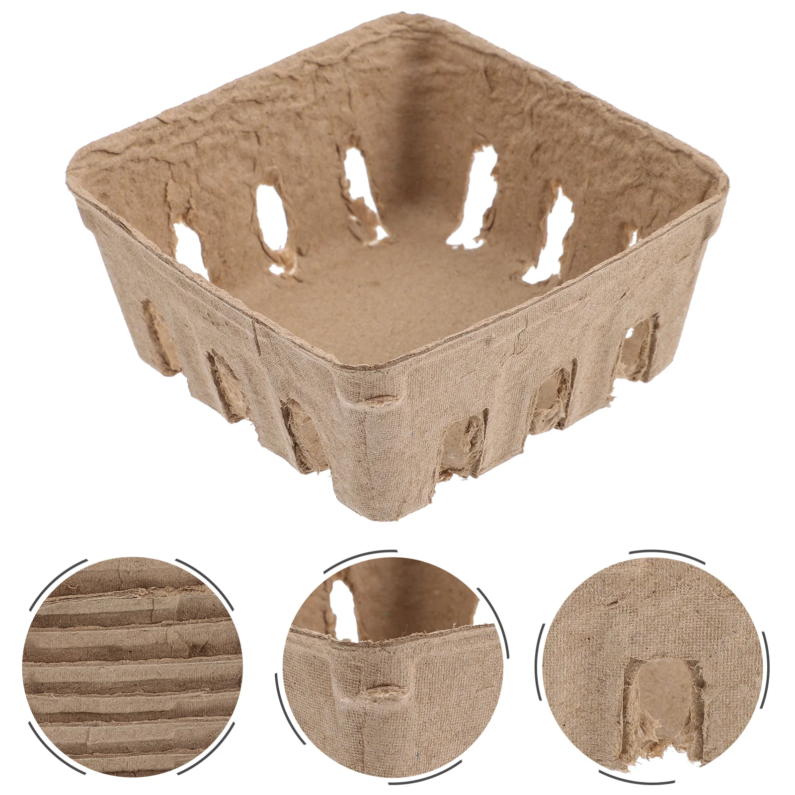 Fruit Storage Baskets Food Storage Organizer Paper Pulp Berry Tray Market Basket Kitchen Essentials for Kitchen Restaurant wicker banneton bortform rattan bread proofing storage basket round fruit tray dough food storage container organizer baskets