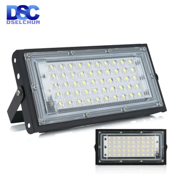 야외 LED 투광 조명 스포트라이트, 50W, AC 220V, 230V, 240V, IP65 방수 반사판, LED 가로등, 조경 조명