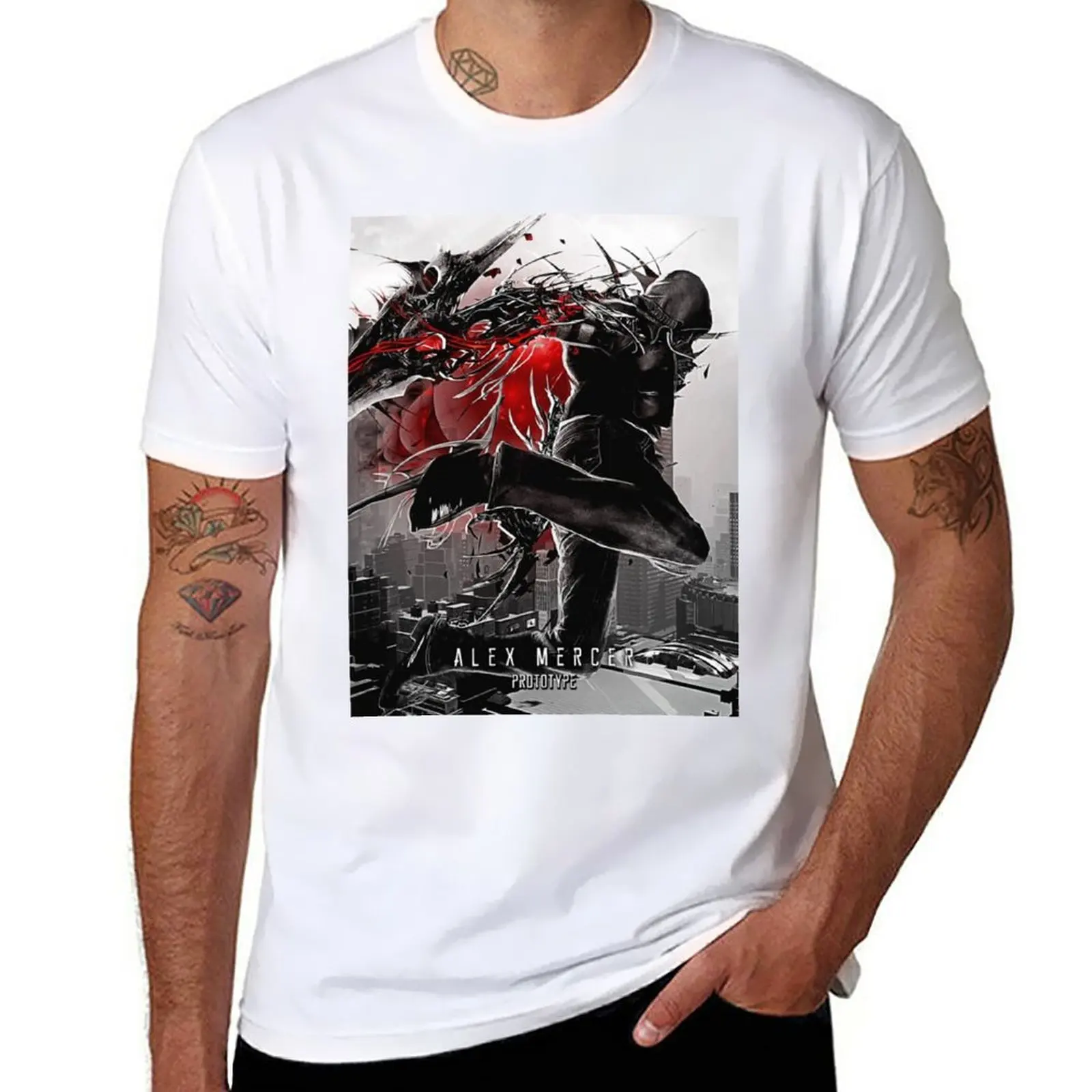 

New Alex mercer prototype T-Shirt man clothes summer tops t-shirts man mens big and tall t shirts