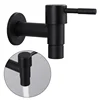 Stainless Steel Faucet Black Wall Mounted Washing Machine Tap Bath Toilet Mop Pool Water Taps for Outdoor Garden Bathroom 2