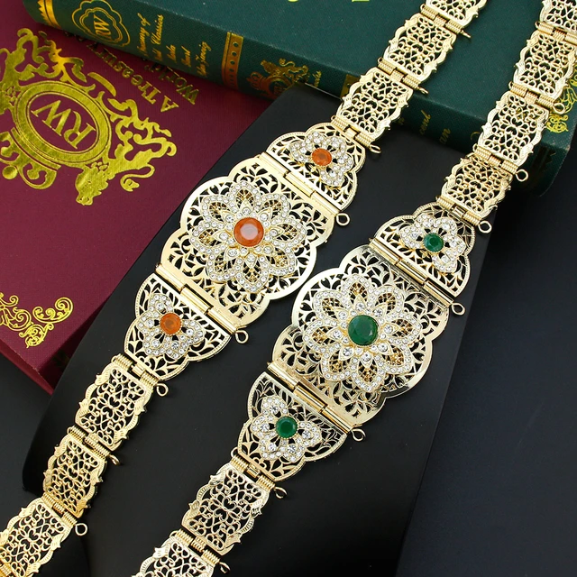 Indian Wedding Traditional Handmade Pearl Beaded Stone Work Waist Belt  Women Body Jewelry