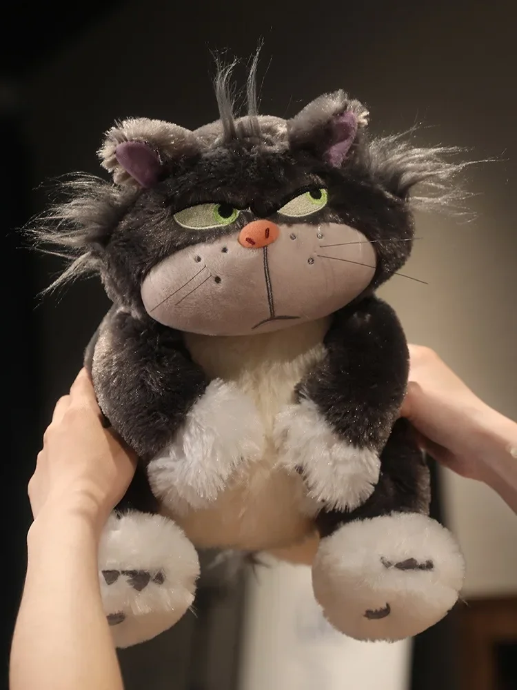 Kawaii Lucifer Cat Plush Keychain Toy Kids Movie Cinderella Stuffed Doll Soft Lucifer Cat Animal Pendant Cute Gift 12-15cm