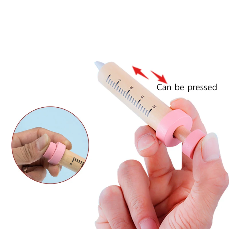Wooden Pretend Play Doctor Toys Kids Role-playing Games Simulation Dentist Bag Set Stethoscope Teeth Model Educational Toy Gifts 3