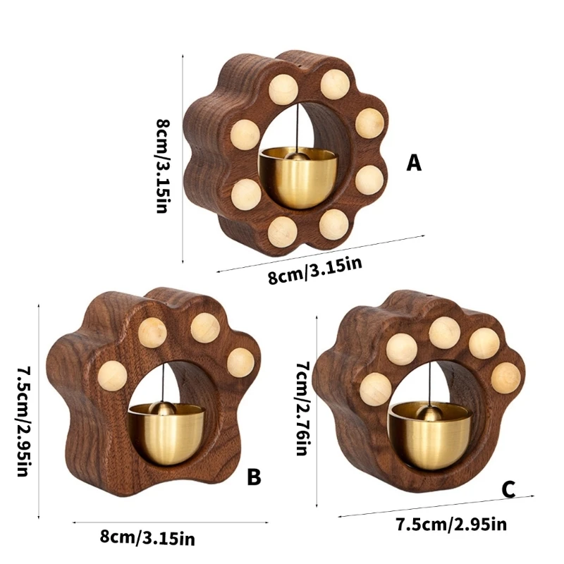 Shopkeepers Bells Doorbell Paws Shaped Hanging Bells Ornaments Creative Decoration Entrance Alert Windbell Enduring