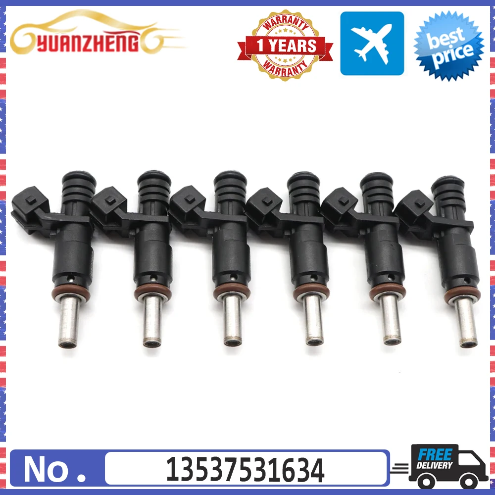 

13537531634 6 шт. новые Топливные форсунки для BMW F01 128i 325i 330i 328i 330i 525i 528i 530i X1 X3 X5 Z4 2,0 2,5 3.0L 7531634