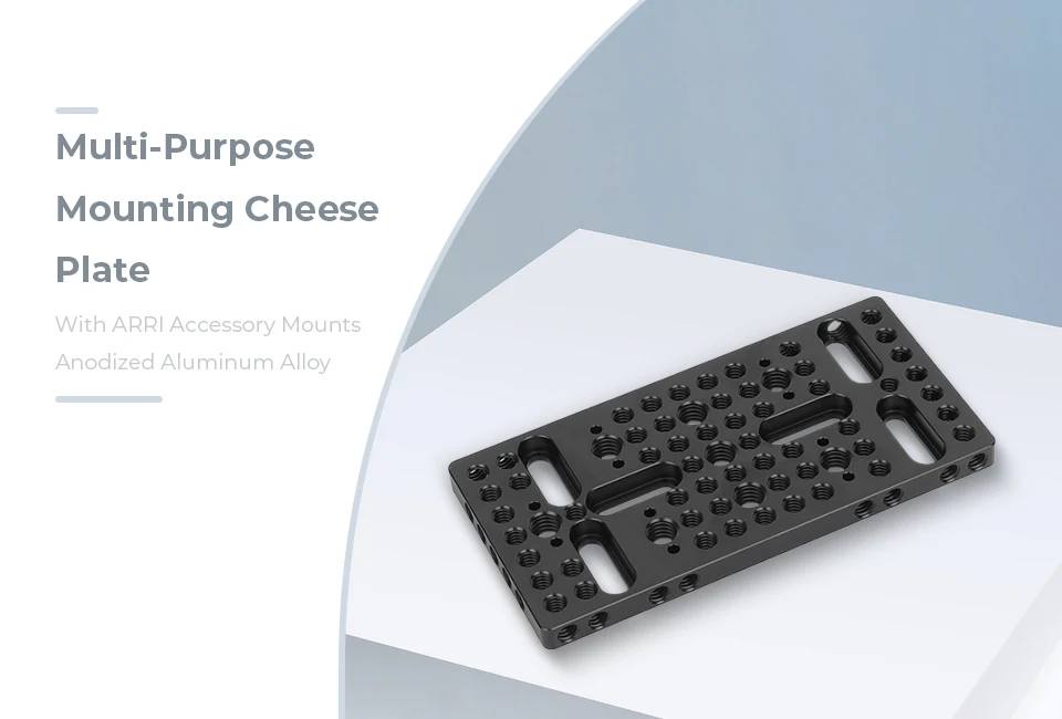 Multi-Purpose Mounting Cheese Plate with ARRI Accessory Mounts Quick Release Bas