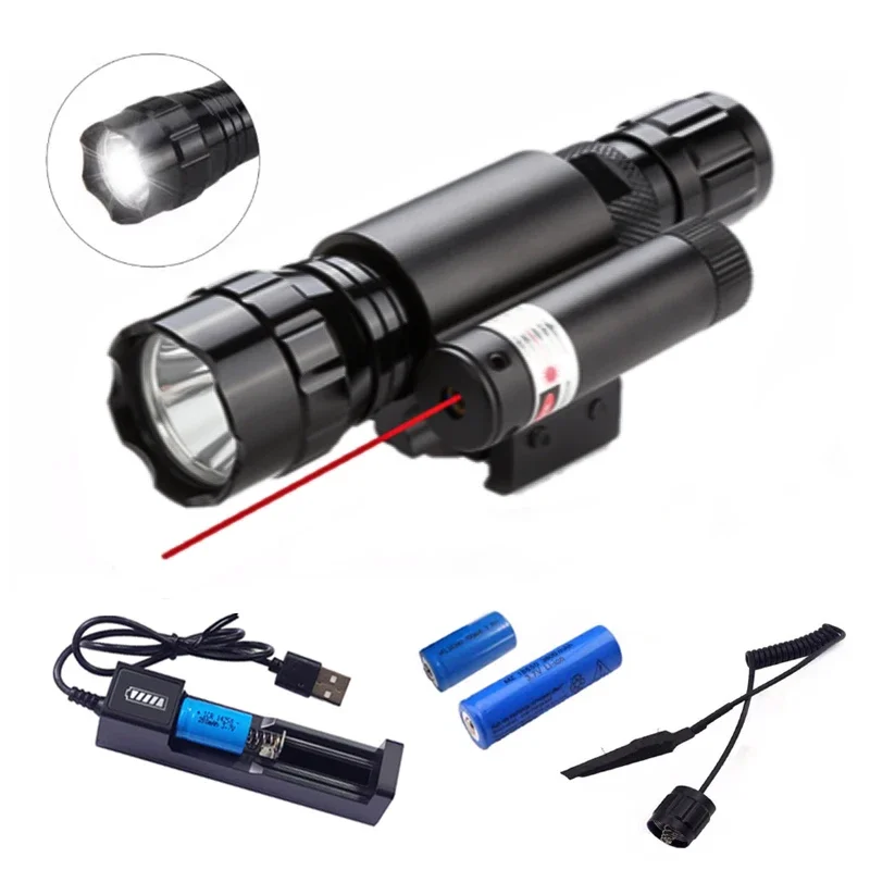 Red/green Laser Rechargeable Flashlight Laser Sight for FAL G36 AK-47 M16 SCAR FAMAS, laser sight
