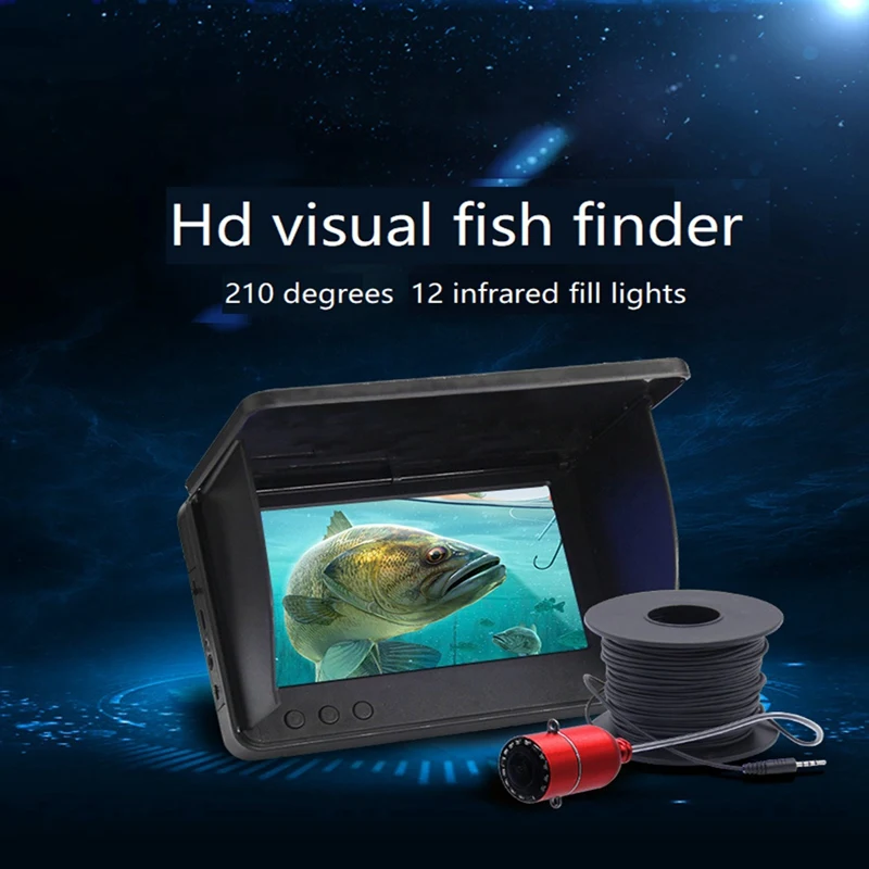 

1Set Visual Fish Finder Vision Fishing Detector Underwater Camera Fish Finder Black Sports & Entertainment