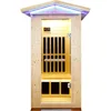 Outdoor Sauna Wooden Far Infrared Saunas Spa 1300W Low-EMF Dry Sauna Room for One Person Finland Spruce Wood 1