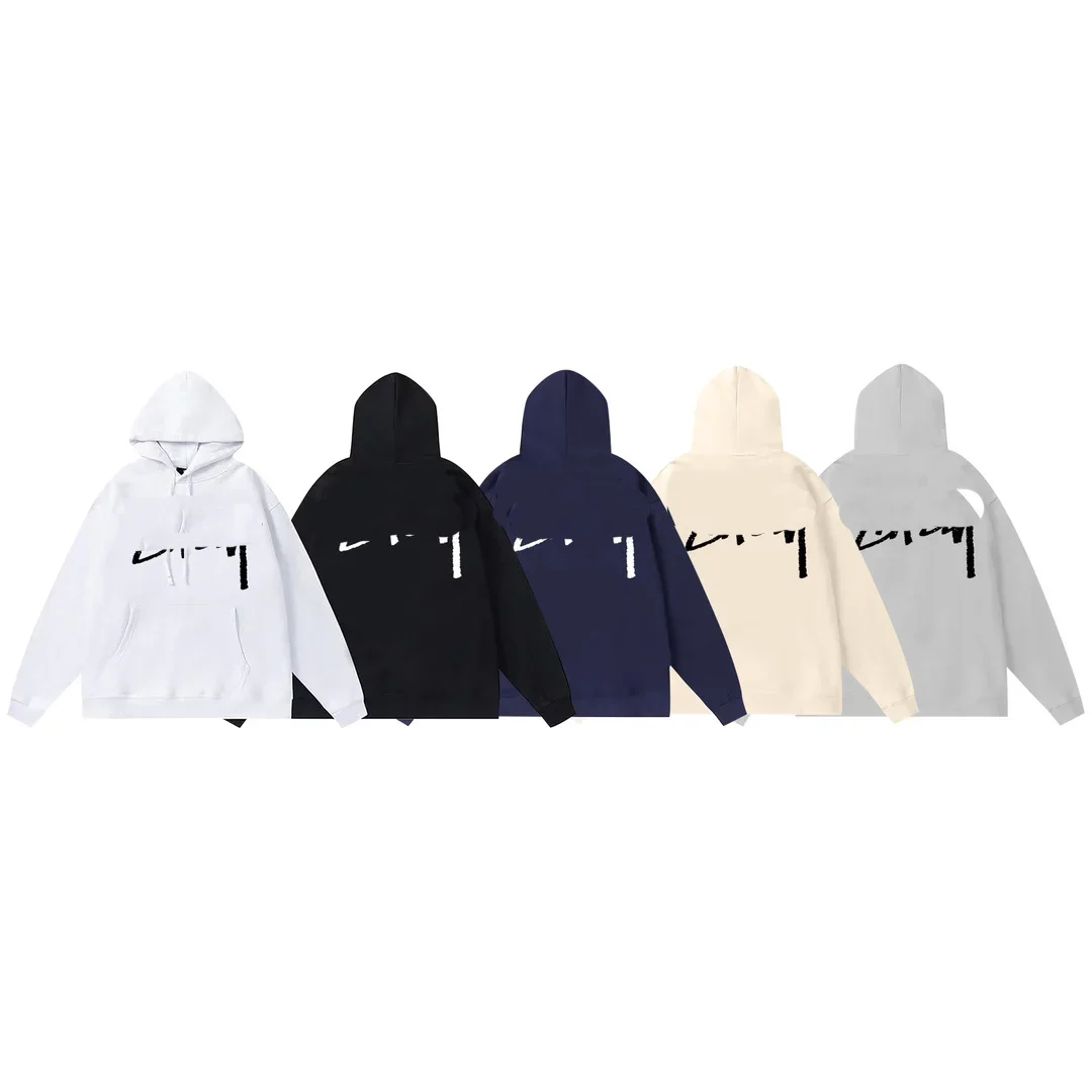 

23FW High Quality Inkjet Dice Doll Black 8 Foaming Printing Hoodie Sweatshirts Casual Loose Pullover