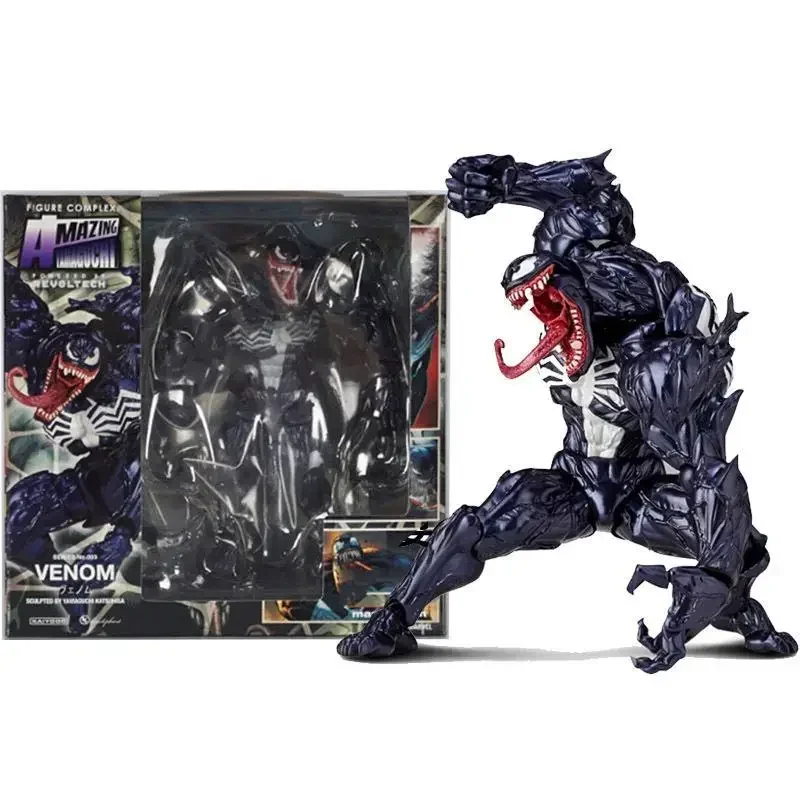 thumbnail image 1 of INCREÍBLE YAMAGUCHI Venom Carnage Spider Man leyendas Figura de acción Estatua de cara articulada móvil Modelo Muñeca Coleccionable para niños para juguete, 1 of 5