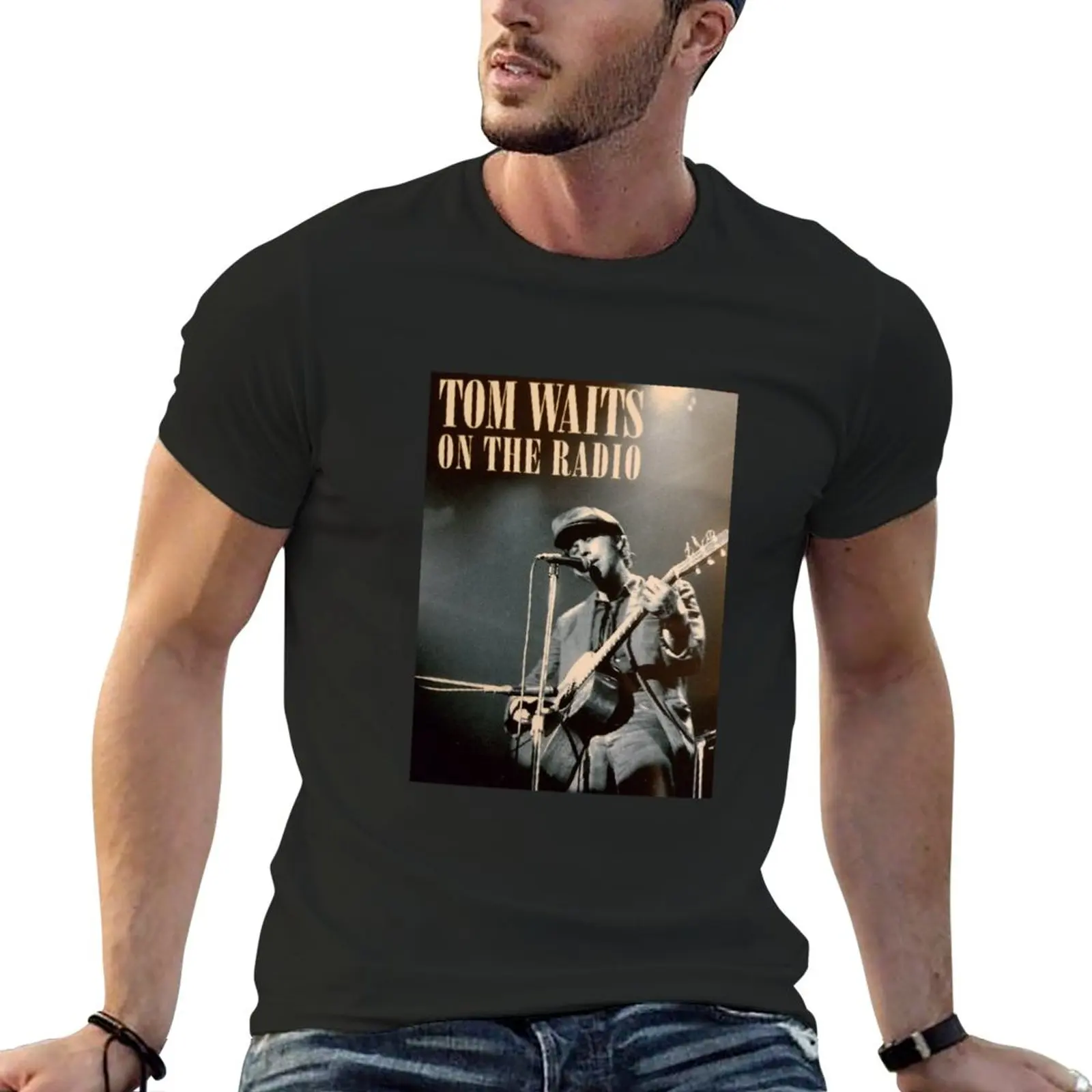 

New TOM-WAITS T-Shirt black t shirts T-shirt short t shirts for men pack