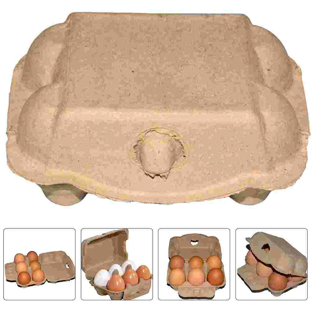 

20 Pcs Egg Carton Large Container Bulk Holder Chicken Cartons Pulp Fridge Organizer Paper Travel