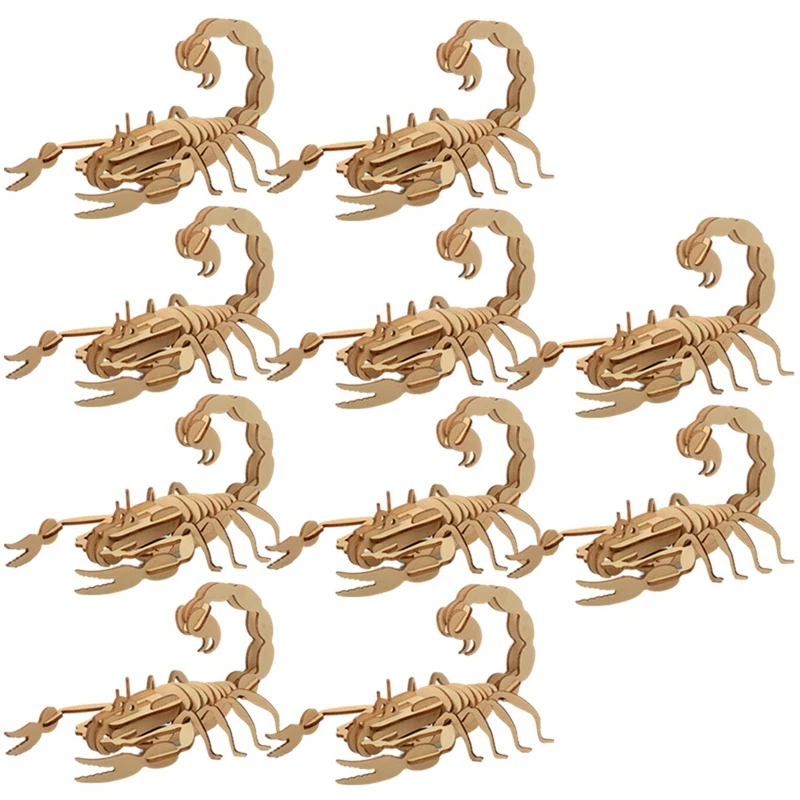 HOT-Assemble Model Wooden Jigsaw Puzzle DIY Model Animal Toy Assembly Gift For Children Adult Teens