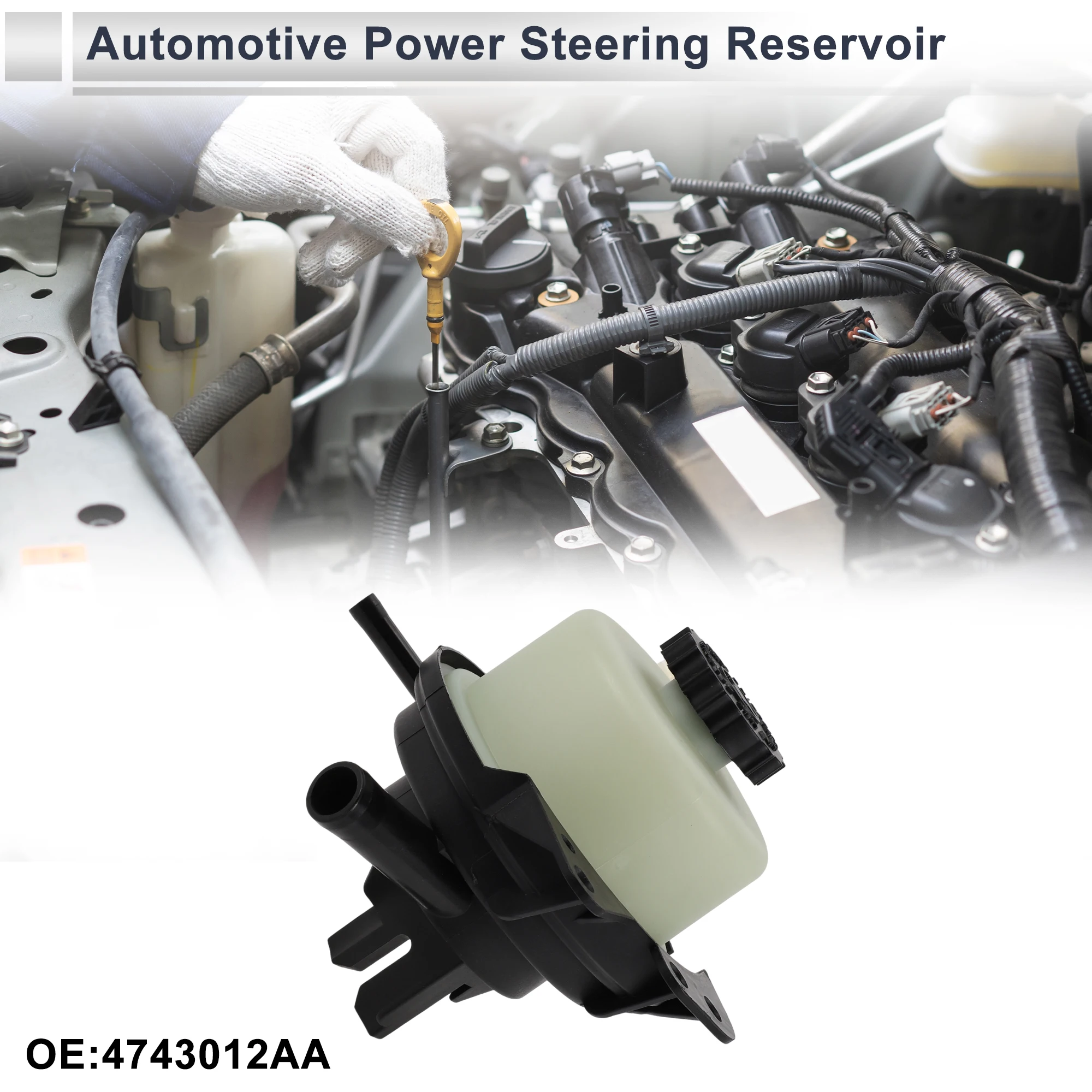 UXCELL Power Steering Reservoir for Chrysler Grand Voyager 2001-2002 No.4743012AA