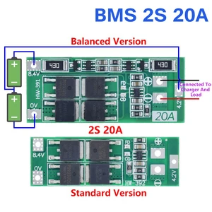 TZT 2S 20A 7,4 V 8,4 V 18650 Защитная плата литиевой батареи/Стандартная плата BMS/балансировка для DIY