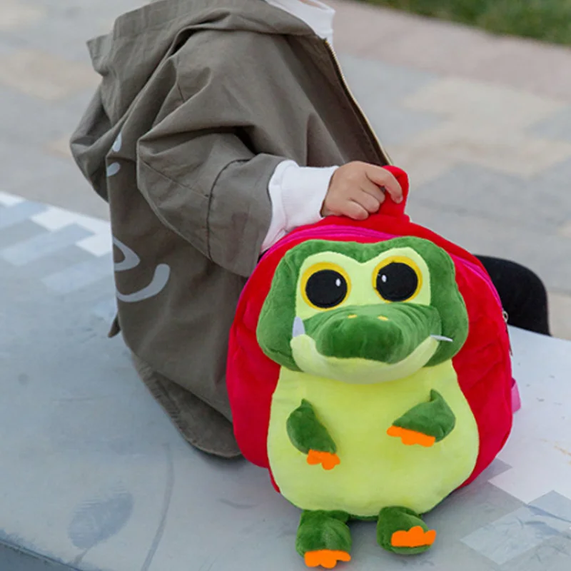 Kids Winter Plush School Bags Cute 3D Dinosaur Kindergarten Boy Girl Backpacks Cartoon Kids Should Bags Backpacks for Children - 3