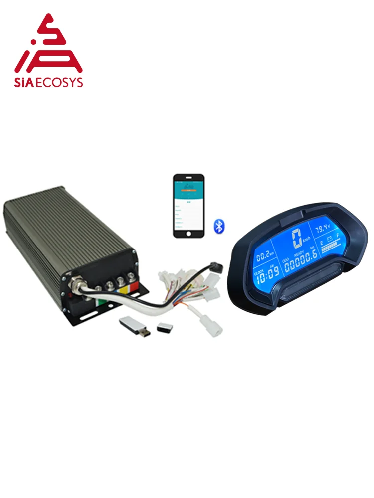 Sabvoton SVMC72150 V2 72V 150A Controller With CT-22 Display For 3000w 70KPH E-Bike E-Scooter E-Motorcycle kus 52mm marine amperemeter amp gauge 50a 80a 150a with red yellow backlight for car motorcycle truck boat yacht 12v 24v