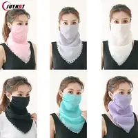 Women Mask Scarf Summer Sun Protection Face Mask Neck Shawl Outdoor Riding Dustproof Running Cycling Ear Hangers Chiffon Scarf 1