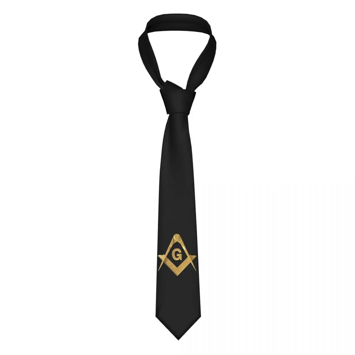 

Classic Gold Freemason Logo Neck Ties Men's Personalized Silk Masonic Mason Necktie for Wedding Cravat