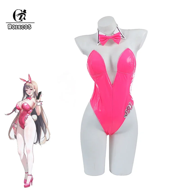 

ROLECOS Viper Bunny Girl Costume NIKKE Goddess of Victory Women Sexy Cosplay Bunny Suit Viper Pink Jumpsuits