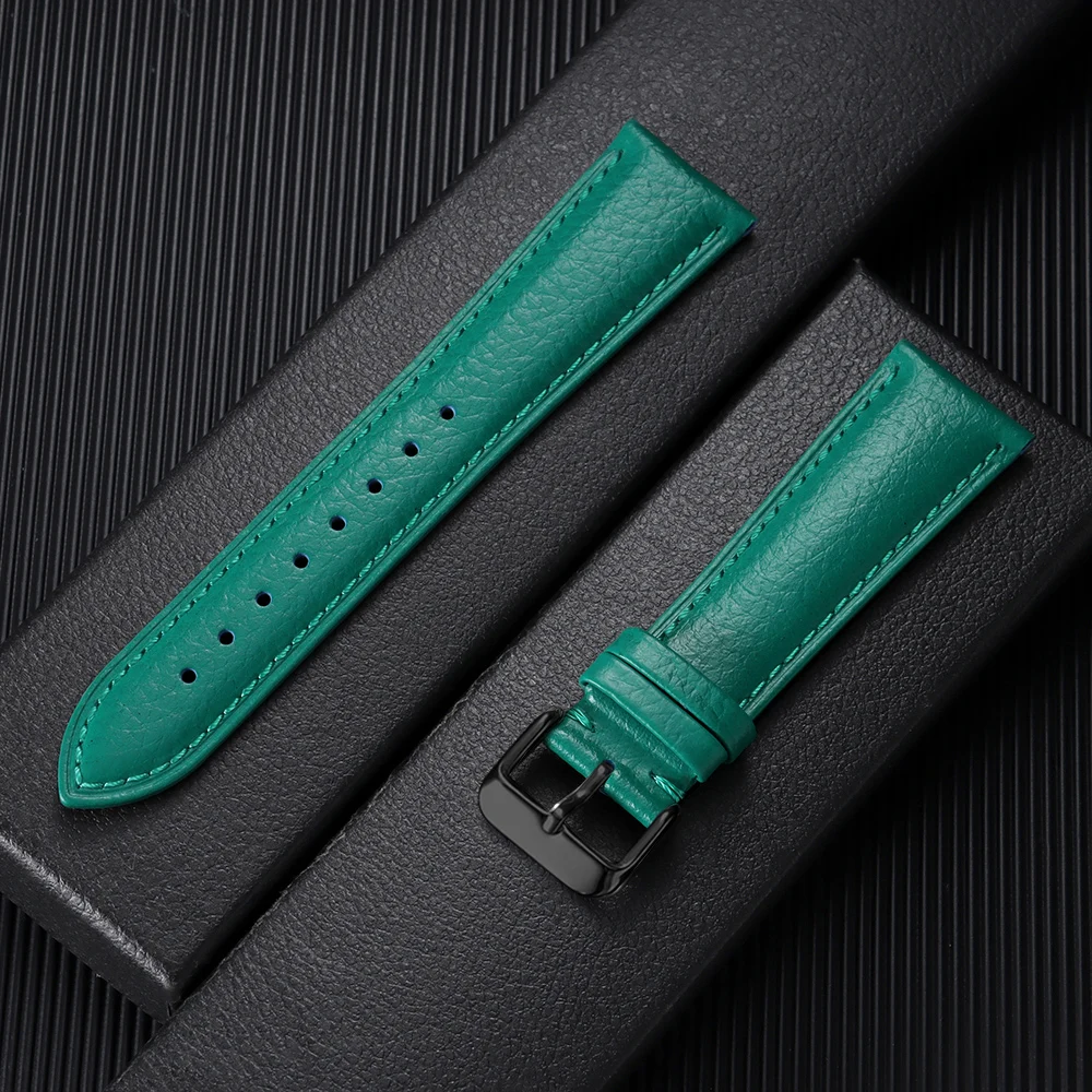 Premium Brown Leather Watch Band - Universal Business Strap