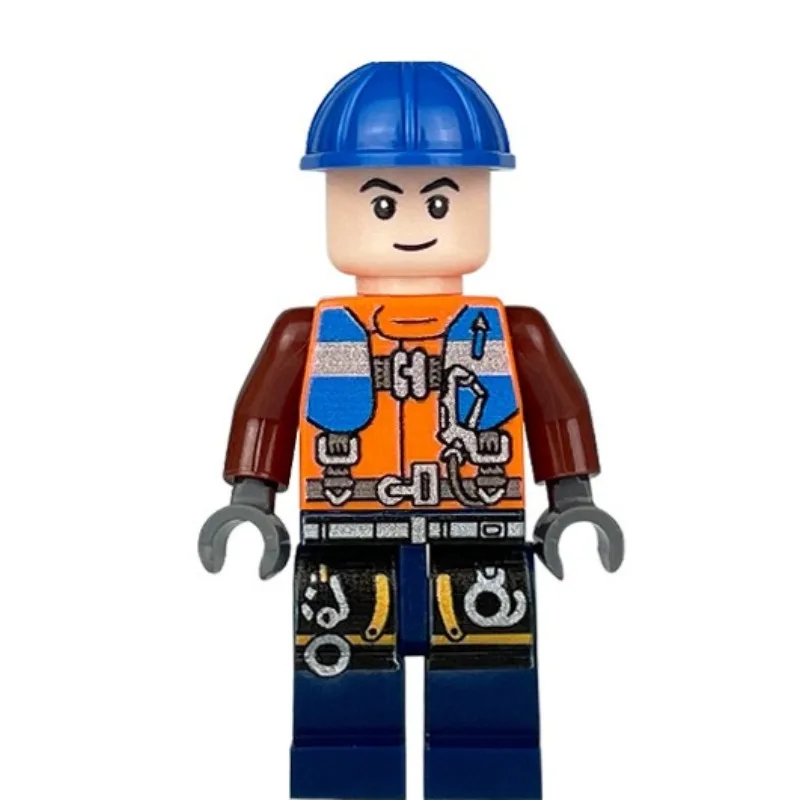 Construction Team 8103 Children Assemble and Decorate Small Gifts Small Particles Toys City Dolls Construction Workers - 6