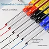 12-1Pcs Multi-Purpose 45mm Deep Drill Hole Long Nibs Waterproof Marker Pens for Bathroom Woodworking Long Head Carpenter Pen 2